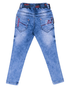 Boys Fashion Light Blue Washed Jeans