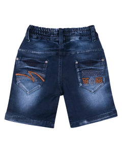 Boys Fashion Blue Washed Denim Shorts