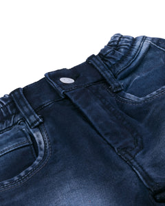 Boys Fashion Blue Washed Denim Shorts