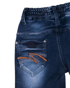 Boys Fashion Blue Washed Denim Shorts