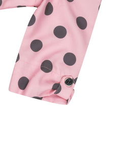 Girls Flared Dotted Peach Frock
