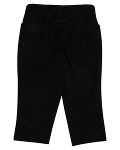 Girls Stretchable Cotton Black Capri